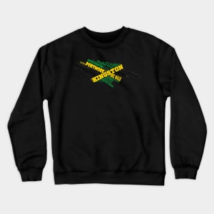 jamaica travel vacation 2023, Jamaican Flag Map with Cities Crewneck Sweatshirt